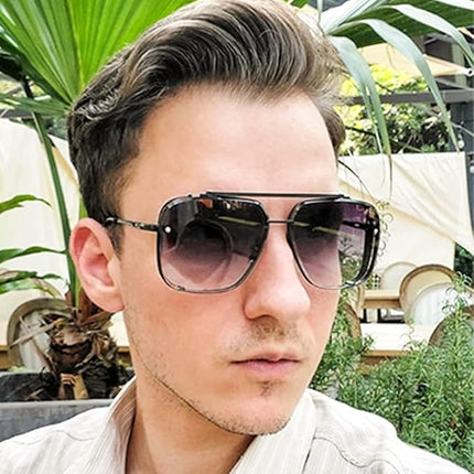 Stay Fashion-Forward with Our Men's Sunglasses - UV Protection Sunglasses Shades with Classic and Modern Pilot Design for Sports and Fashion