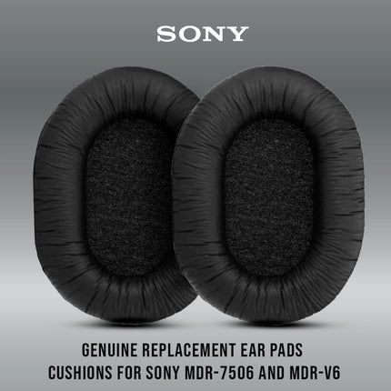 Sony Genuine Replacement Ear Pads Cushions for Sony MDR-7506 and MDR-V6 Bundle (2-Pack, 2 Items)