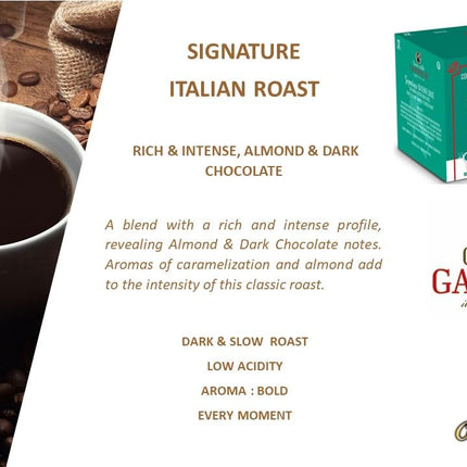 Buy CaffÃ¨ Garibaldi's Coffee Italian Roast, Dark Roast, 72 Count Recyclable Single Serve Coffee Pods for Keurig K-Cup Brewers in India