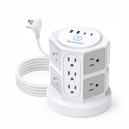 Buy TROND Tower Surge Protector Power Strip with 14 Widely Spaced Outlets, 4 USB Ports(2 USB C), 210 in India.