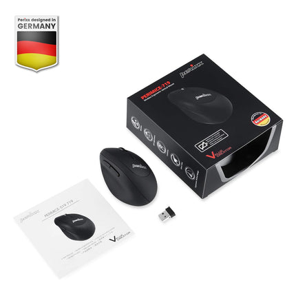 Perixx PERIMICE-719 Right-Handed Wireless Mini Vertical Mouse, 3 Level DPI