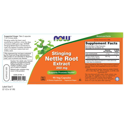 Buy NOW Nettle Root Extract 250mg, 90 Veg Capsules in India India
