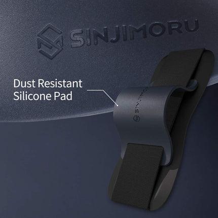 Sinjimoru Silicone Mobile Phone Grip with Stand, Cell Phone Stand for Desk & Secure iPhone Holder Strap for All Smartphone. Sinji Grip Silicone Black