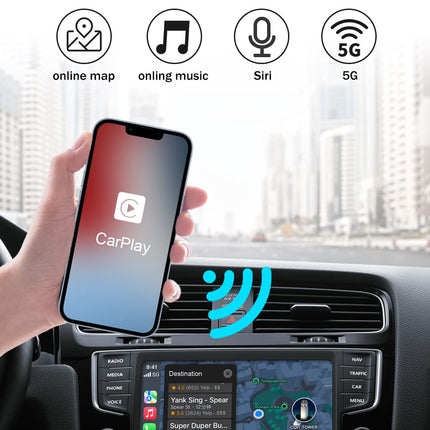 buy TULIYET Wireless CarPlay Adapter, Plug & Play Converts Wired CarPlay to Wireless in India for Cars from 2015 & iPhone iOS 10+