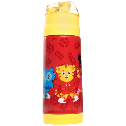 Daniel Tiger 13 oz Insulated Water Bottle with Latching Lid - Easy to Use for Kids - Reusable Spill Proof & BPA-Free, Keeps Drinks Cold for Hours, Fits in Lunch Boxes & Bags, Fun for Back to School