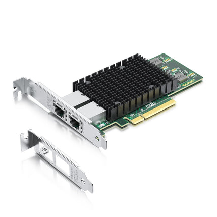10Gtek 10Gb Dual RJ45 Port Network Card with X540 Controller, PCIe Ethernet LAN Adapter for Windows/Linux/ESX Servers, Compare to Intel X540-T2