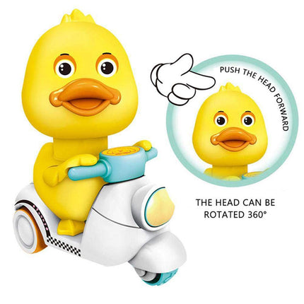 Press and go Toy::cute duck cartoon::Cute Duck Toy::pull back toy