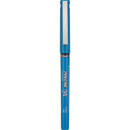 Pilot Precise V5 Stick Rolling Ball Pens, Extra Fine Point, Blue Ink, Pack Of 6