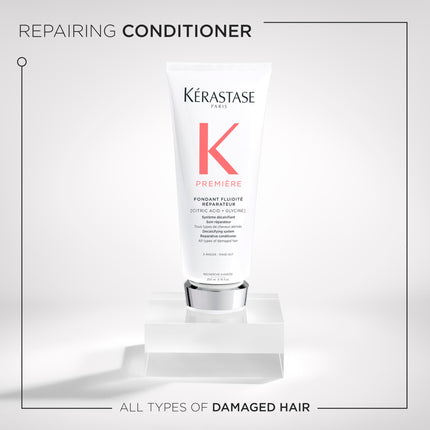 KERASTASE Premiere Hair Repair Conditioner | Intense Hydration & Strengthening | For Breakage & All Damaged Hair Types | Anti-Frizz & Smoothing | Decalcifies with Citric Acid