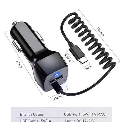 Buy Compatible for Samsung Galaxy S22 S10 S20 S10E USB Type C Car Charger, Carhope Ultra Rapid Retractable in India.