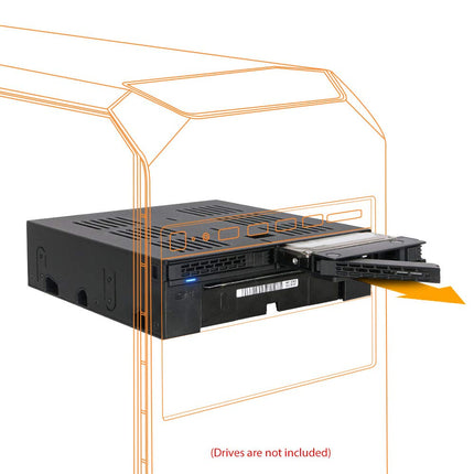 ICY DOCK 2 Bay 2.5 SAS/SATA HDD/SSD Mobile Rack + 3.5" Slot for External 5.25" Bay | ExpressCage MB322SP-B