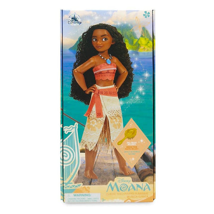 Disney Store Official Moana Classic Doll for Kids, 10Â½ Inches, Includes Brush with Molded Details