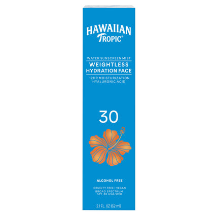 Buy Hawaiian Tropic Weightless Hydration Water Mist for Face SPF 30, 2.1oz | Travel Size SPF Face Mist in India.