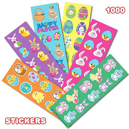 Buy ArtCreativity Assorted Easter Stickers for Kids - 100 Sheets with Over 1000 Stickers - Assorted Vibr. in India