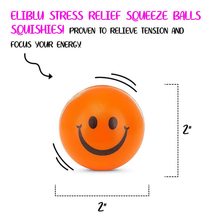 buy Be Happy! Neon Colored Smile Funny Face Stress Ball - Happy Face Squishies Stress Foam Balls for Sof in India