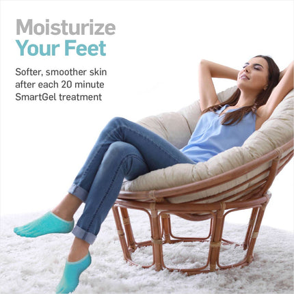 buy NatraCure 5-Toe Gel Lined Foot Moisturizing Socks - Aloe & Shea Infused Fuzzy Hydrating Socks for in India