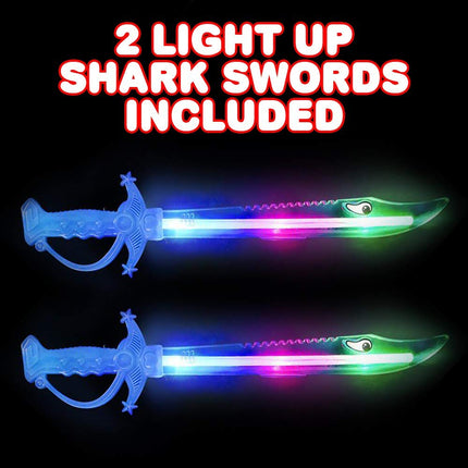 buy ArtCreativity Light Up Shark Sword for Kids - Set of 2, 15 Inch Dress-Up Toy Sword with Flashing LED in india