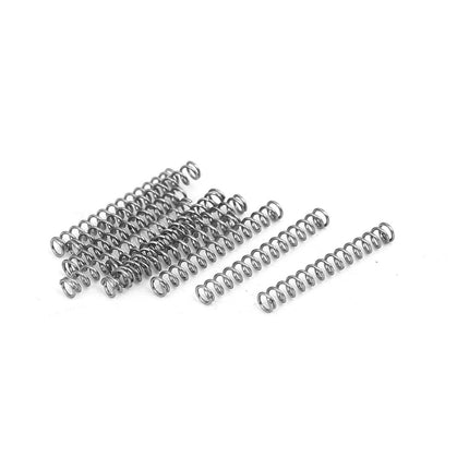 uxcell Compression Spring,304 Stainless Steel,2mm OD,0.3mm Wire Size,15mm Free Length,Silver Tone,10Pcs