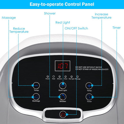 Buy Renatone Foot Spa Bath Massager with Heat, Foot Soaking Tub with Motorized Shiatsu Massage Balls, 2 Maize Rollers in India