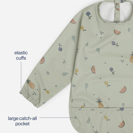 Buy Lalo Smock Bib - Long Sleeve Baby Bib, Elastic Cuffs for Comfort, Large Catch-All Pocket, Waterproof Lining in India