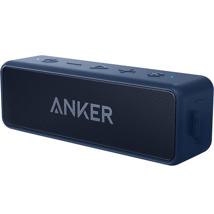 Anker Soundcore 2, 12W Dual-Driver, Portable Bluetooth Speakers for Daily Use, and Wireless , Extended Battery Life, 24-Hour Playtime, IPX7 Water Resistant, Built in Mic, 66 ft Bluetooth Range- Blue