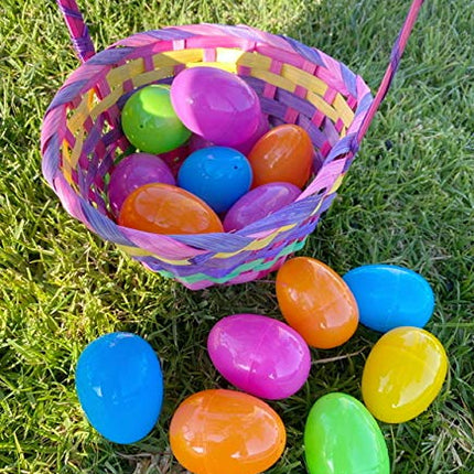 GiftExpress Plastic Bright Easter Egg Assortment 50 Pcs Perfect for Easter Egg Hunt/Surprise Egg/Easter Hunt