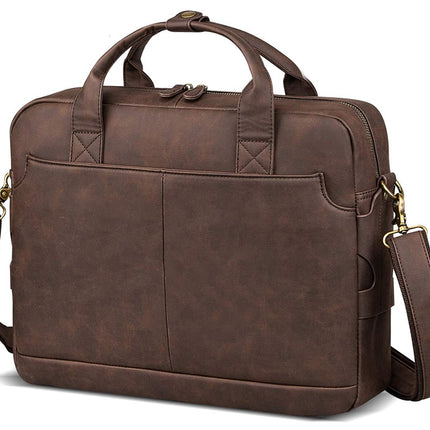 buy Leather Briefcases for Men Laptop Briefcase 15.6 Inch Business Messenger Bag for Men Computer Bag in India