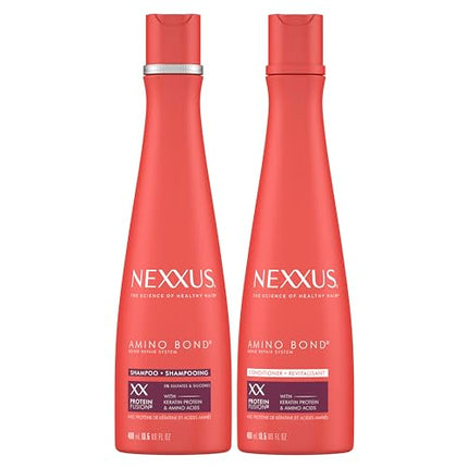 Nexxus Shampoo & Conditioner Amino Bond 2 All Types of Damaged Hair with Amino Acids & Keratin Protein 13.5 oz