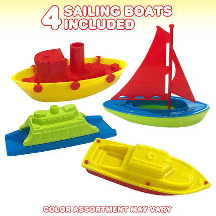 buy ArtCreativity Toy Boat Bath Toys for Kids & Toddlers, Set of 4, Kids Pool Toys for Outdoor Water Play in India