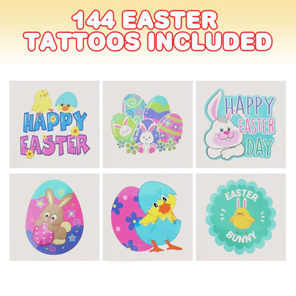 Buy ArtCreativity Temporary Easter Tattoos for Kids, Bulk Pack of 144, 2 Inch Non-Toxic Tats Stickers in India.