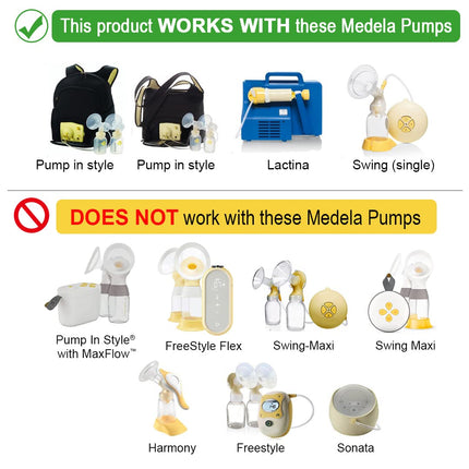 Buy 2X One-Piece Breastshields, Valves, Membranes Compatible with Medela Pump Parts, Pump in Style, in India.