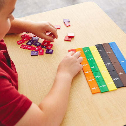 EAI Education Fraction Tiles with Tray: Numbered - Set of 51