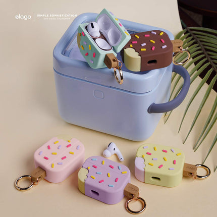 buy elago Ice cream AirPods Pro Case with Keychain Designed for Apple AirPods PRO Case (Blueberry) in India