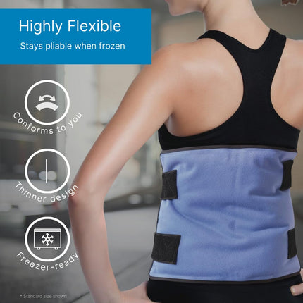 buy FlexiKold Reusable Gel Large Ice Pack with Straps - Cold Compress Gel Cold Pack for Injuries - Flexible Medical Ice Wrap for Back, Shoulders, Legs, Knees, Sciatica, Muscle Pain - Standard in India