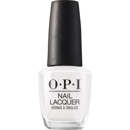 OPI Nail Lacquer, Opaque & Vibrant Crème Finish White Nail Polish, Up to 7 Days of Wear, Chip Resistant & Fast Drying, Alpine Snow, 0.5 fl oz