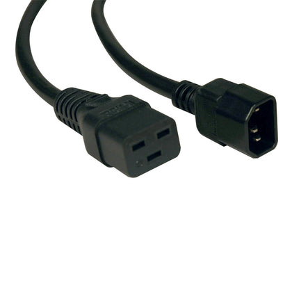 Tripp Lite Heavy-Duty Power Cord, 15A, 14AWG (IEC-320-C19 to IEC-320-C14) 6-ft.(P047-006),Black