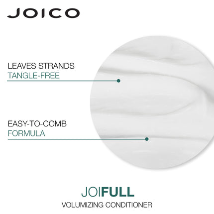 Joico JoiFULL Volumizing Conditioner, 8.5 Fl Oz - With Rice Protein, Bamboo Extract, Lotus Flower, and Smart Release Technology