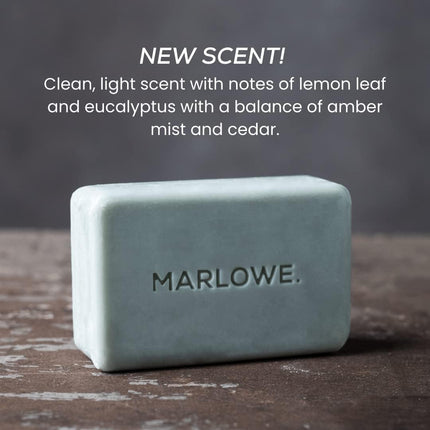 MARLOWE No. 108 Men's Polishing Soap Bar, 7oz - 3 Pack - Natural, Moisturizing & Exfoliating Cleanser
