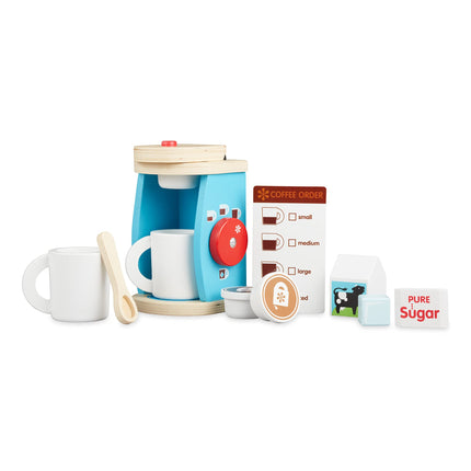 Melissa & Doug 11-Piece Coffee Set, Multi - Pretend Play Kitchen Accessories Kids Coffee Maker Play Set For Girls And Boys