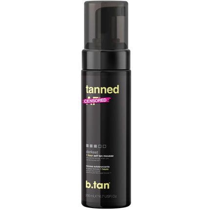 b.tan Dark Self Tanner | Get Tanned - Fast, 1 Hour Sunless Tanner Mousse, No Fake Tan Smell, No Added Nasties, Vegan, Cruelty Free, 6.7 Fl Oz