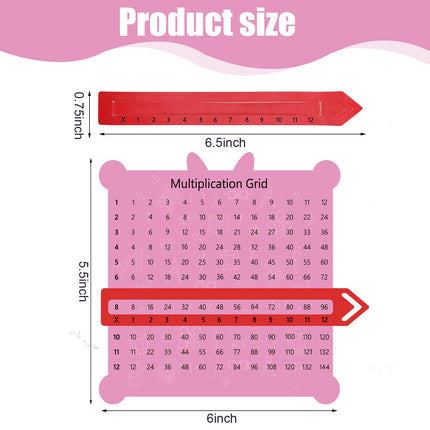 Buy Outus 12 Pieces Multiplication Grid Slidable Education Multiplication Tables in India