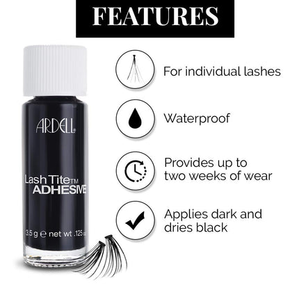Ardell LashTite Lash Adhesive Dark for Individual Lashes, 0.125 oz