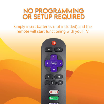 OEM Remote Control for TCL Roku TV No Pairing includes Volume Control Buttons & Netflix, Hulu, Roku Channel