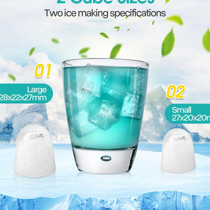 Ice Maker Countertop, 9 Cubes in 6 Mins, 26 lbs per Day, Portable Bullet Ice Machine, Self-Cleaning Ice Makers with Basket and Scoop, Ideal for Home, Kitchen, Camping, RV (26 lbs/24h, Silver, 1)
