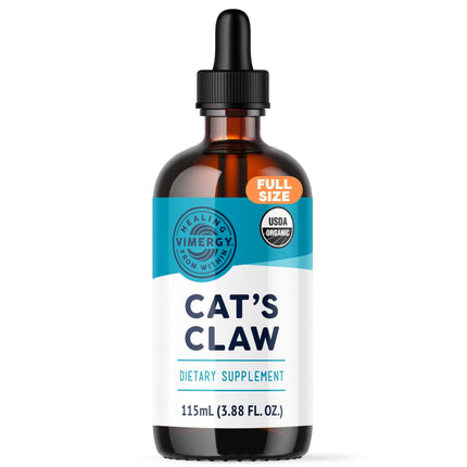 Vimergy USDA Organic Cat’s Claw Extract, 57 Servings – Alcohol Free Cats Claw Tincture - Supports A Healthy Immune System - Gluten-Free, Non-GMO, Kosher, Vegan & Paleo Friendly (115 ml)