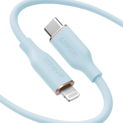 Buy Anker USB-C to Lightning Cable 641 Cable Misty Blue 6ft MFi Certified Powerline III Flow Si in India.