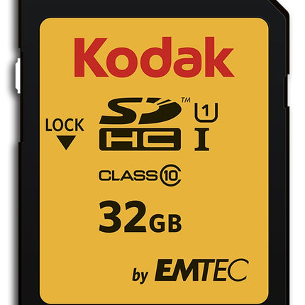 KODAK Premium Memory Card 32GB, 85MBs Read Speed, 25MBs Write Speed, Compatible with SDHC and SDXC standart - EKMSD32GHC10K