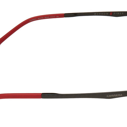 Carrera Men's 8034/Se Rectangular Sunglasses, Black/Red Mirrored, 61mm, 17mm