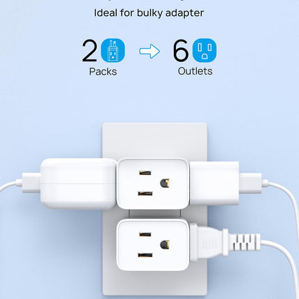 Buy TROND Multi Plug Wall Outlet Extender - 2 Pack Electrical Outlet Splitter, 3 Way Plug Extender in India.