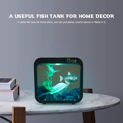 Mini Fish Tank-small fish tank with light-fish tank home-LED Fish Tank-led light fish tank--led light for fish tank-designer fish tank